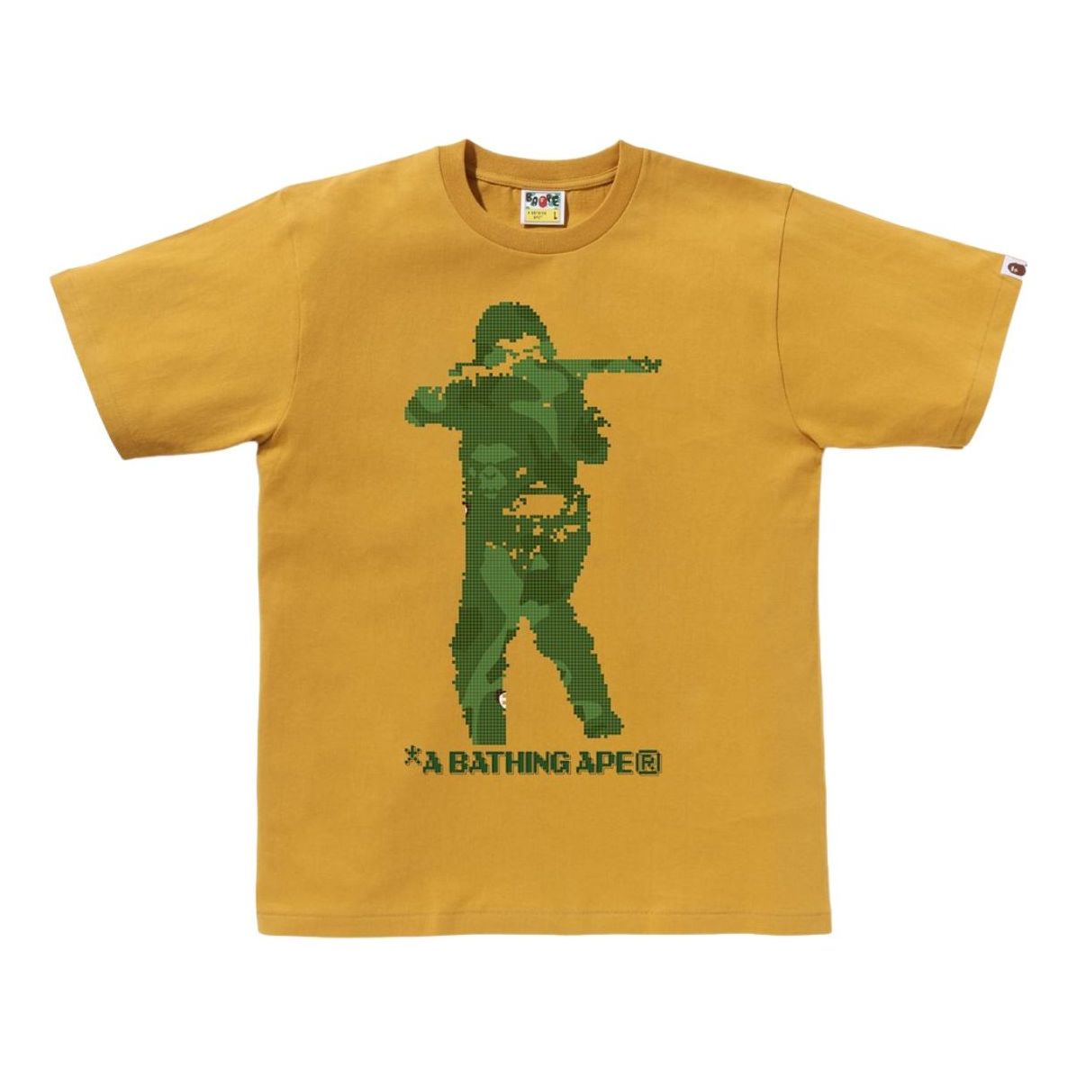 A Bathing Ape Bitmap Soldier Tee 'Yellow' 1K80-110-042-YELLOW