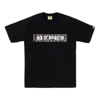 A Bathing Ape Lux Sport Pattern Box Logo Tee 'Black' 1K80-110-050-BLACK