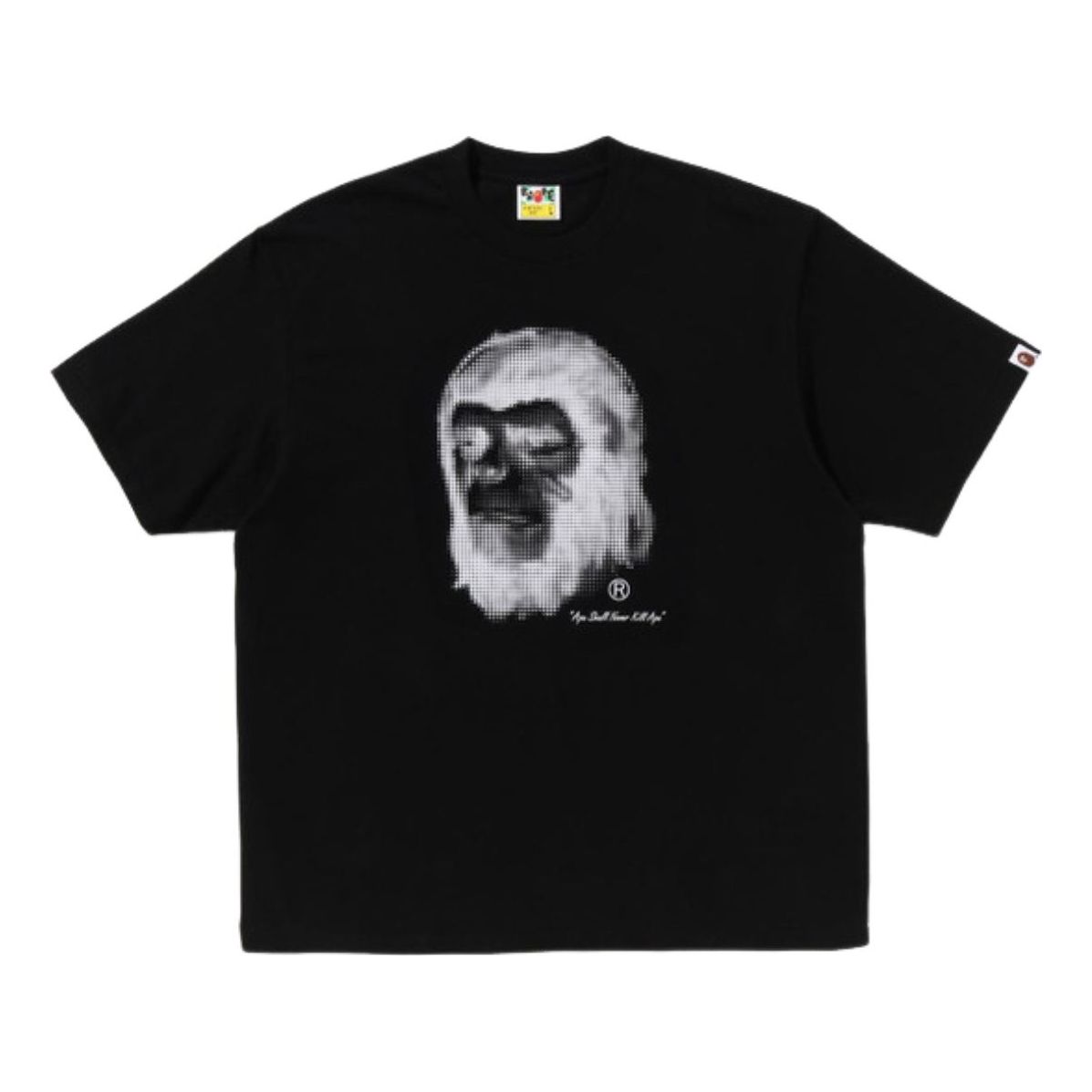 A Bathing Ape Pixel Comic Ape Head Relaxed Fit Tee 'Black' 1K80-110-304-BLACK