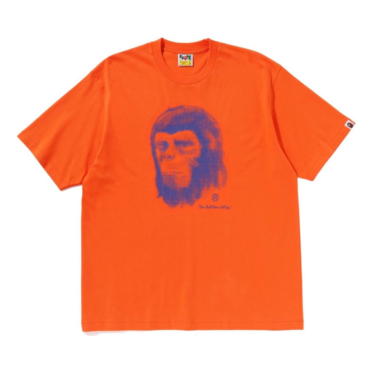 A Bathing Ape Pixel Comic Ape Head Relaxed Fit Tee 'Orange' 1K80-110-304-ORANGE