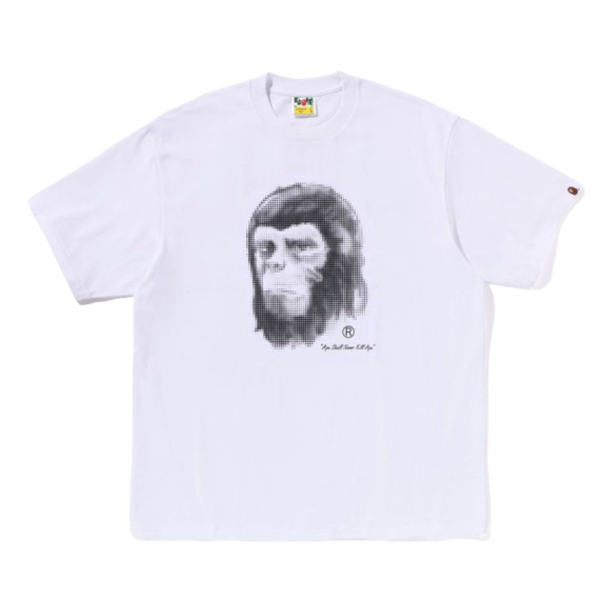 A Bathing Ape Pixel Comic Ape Head Relaxed Fit Tee 'White' 1K80-110-304-WHITE