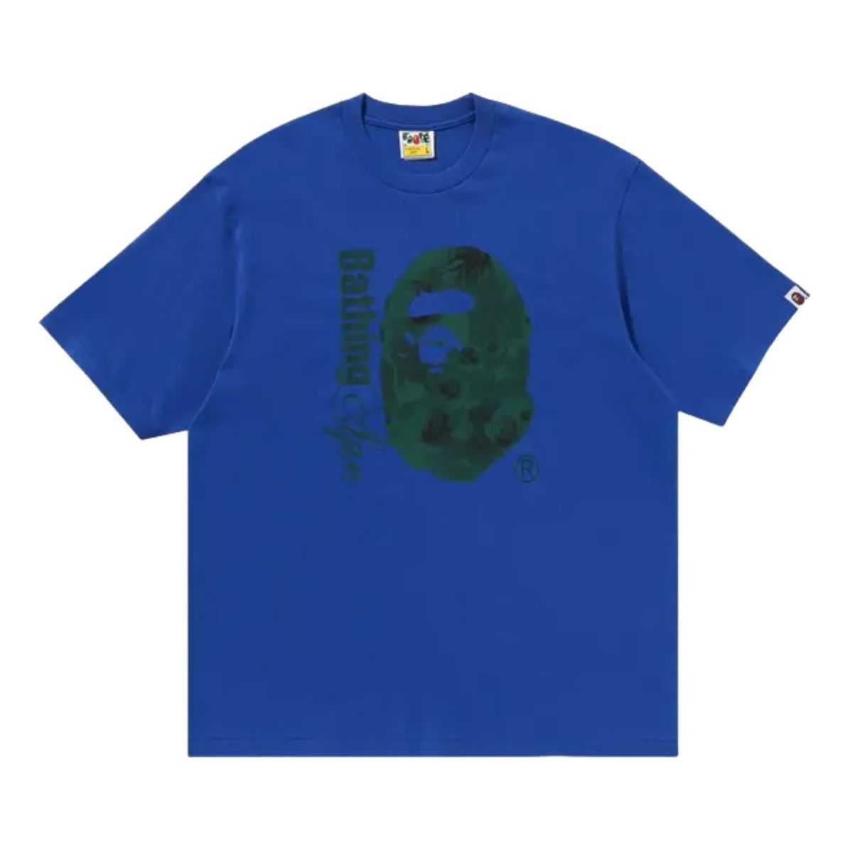 A Bathing Ape Floral Solid Camo Ape Head Relaxed Fit Tee 'Blue' 1K80-110-315-BLUE