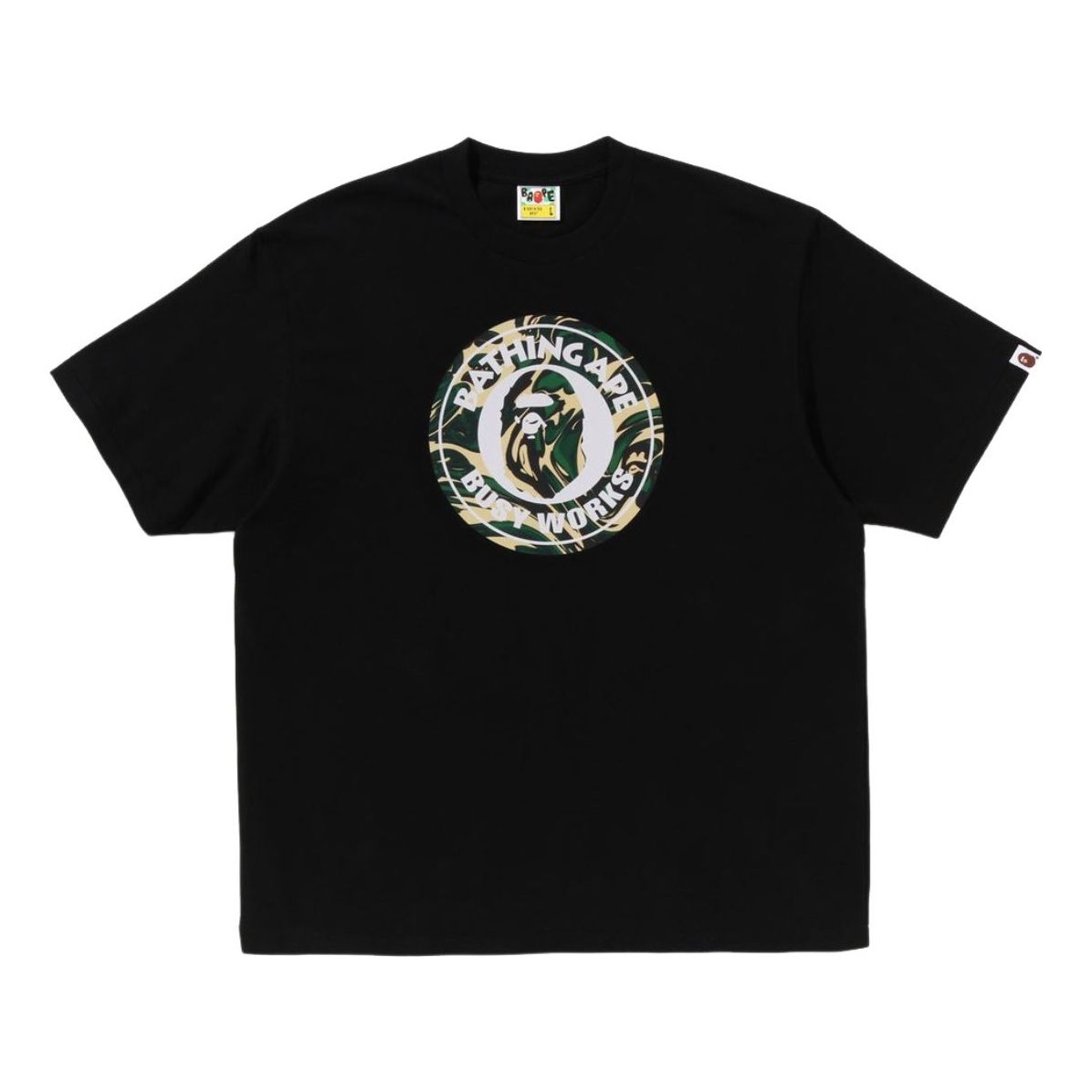 A Bathing Ape Camo Busy Works Relaxed Fit Tee 'Black' 1K80-110-324-BLACK