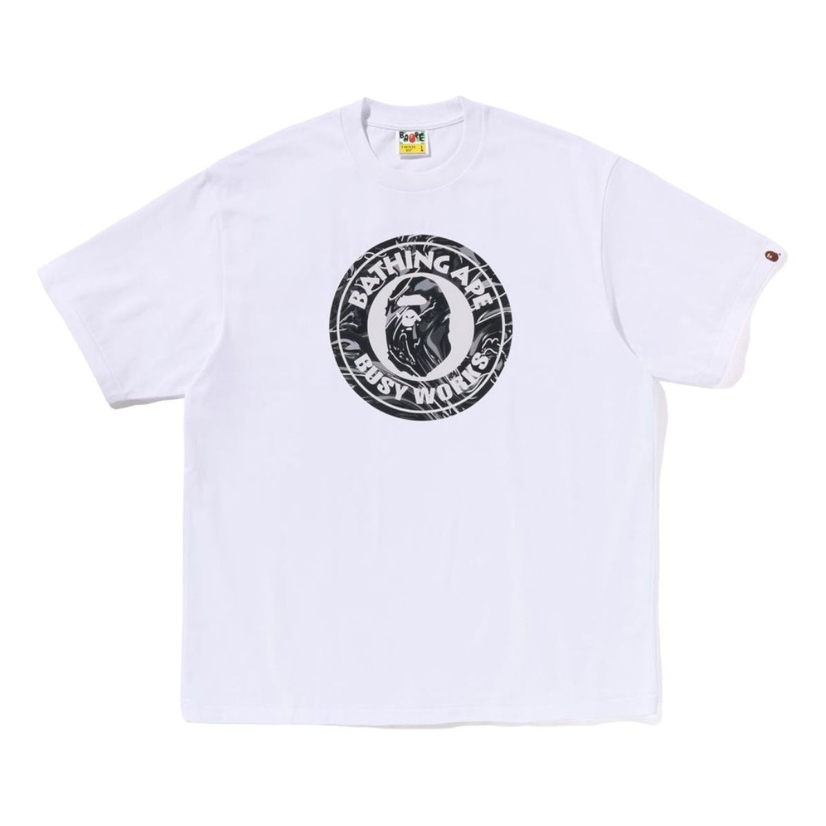 A Bathing Ape Camo Busy Works Relaxed Fit Tee 'White' 1K80-110-324-WHITE