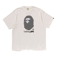 A Bathing Ape Sta Houndstooth by Bathing Ape Relaxed Fit Tee 'Ivory' 1K80-110-329-IVORY