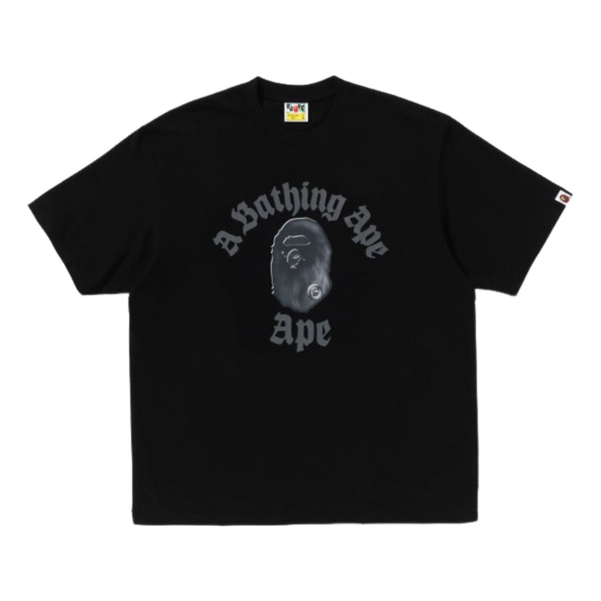 A Bathing Ape Gothic College Relaxed Fit Tee 'Black' 1K80-110-349-BLACK