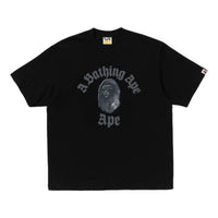 A Bathing Ape Gothic College Relaxed Fit Tee 'Black' 1K80-110-349-BLACK