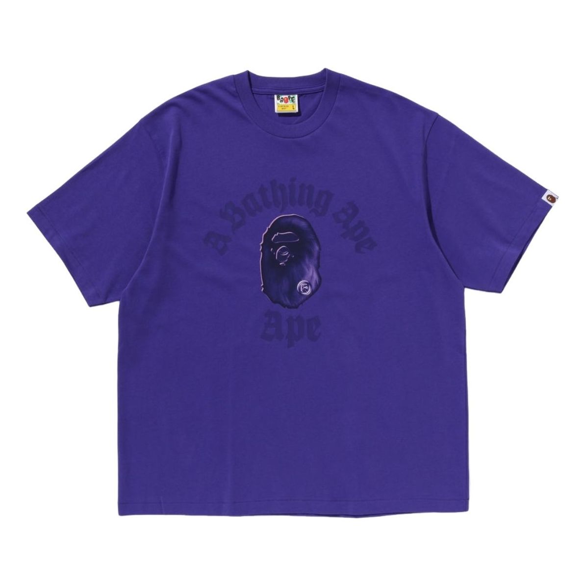 A Bathing Ape Gothic College Relaxed Fit Tee 'Purple' 1K80-110-349-PURPLE