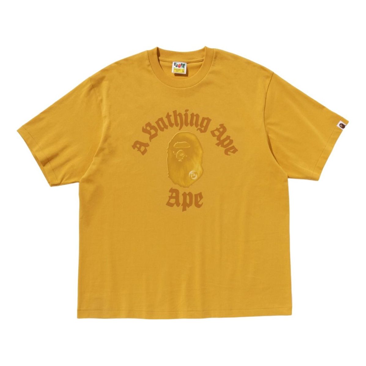 A Bathing Ape Gothic College Relaxed Fit Tee 'Yellow' 1K80-110-349-YELLOW