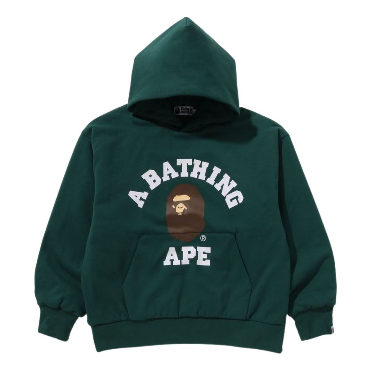 A Bathing Ape College Puffy Relaxed Fit Pullover Hoodie 'Green' 1K80-114-012-GREEN