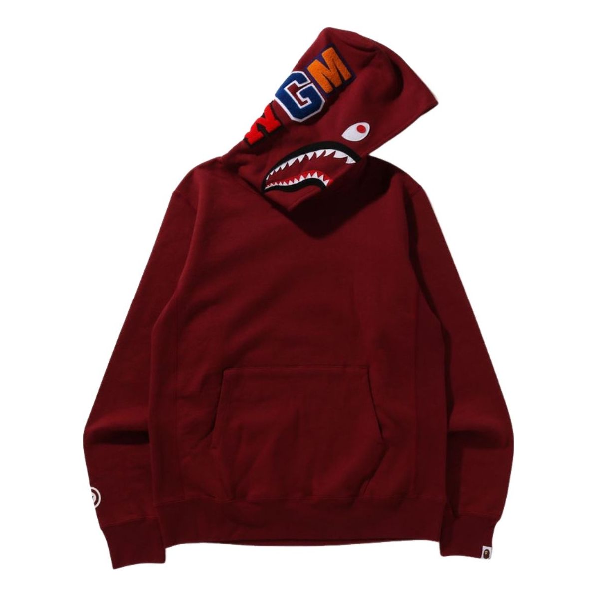 A Bathing Ape Shark Pullover Hoodie 'Burgundy' 1K80-114-013-BURG