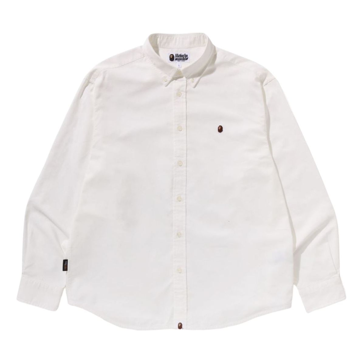 A Bathing Ape One Point Oxford LS Shirt 'White' 1K80-131-306-WHITE