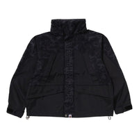 A Bathing Ape Camo Panel Snowboard Jacket 'Black' 1K80-140-324-BLACK