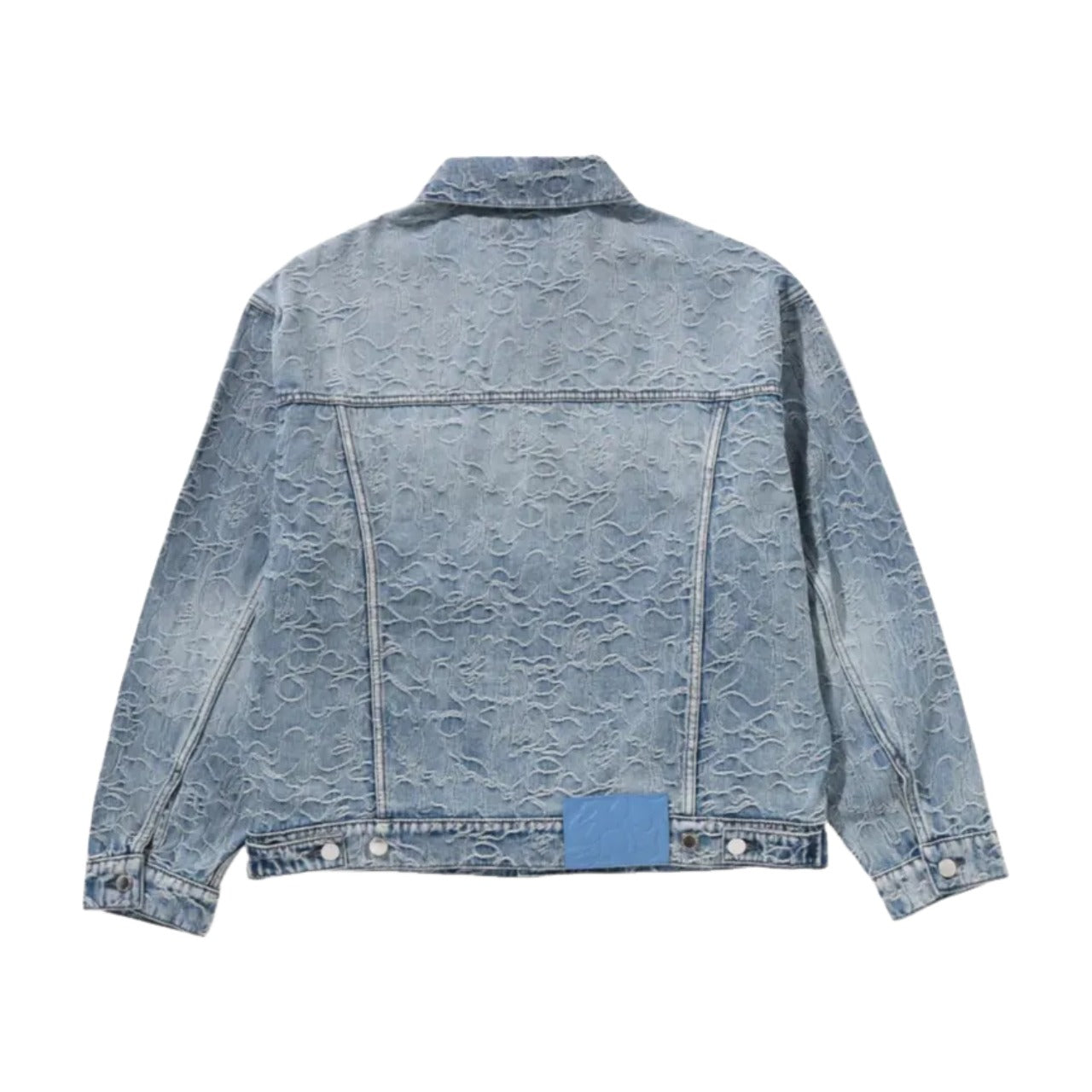 A Bathing Ape Line Camo Jacquard 13OZ Denim Jacket 'Light Indigo' 1K80-140-326-LIGHTINDI