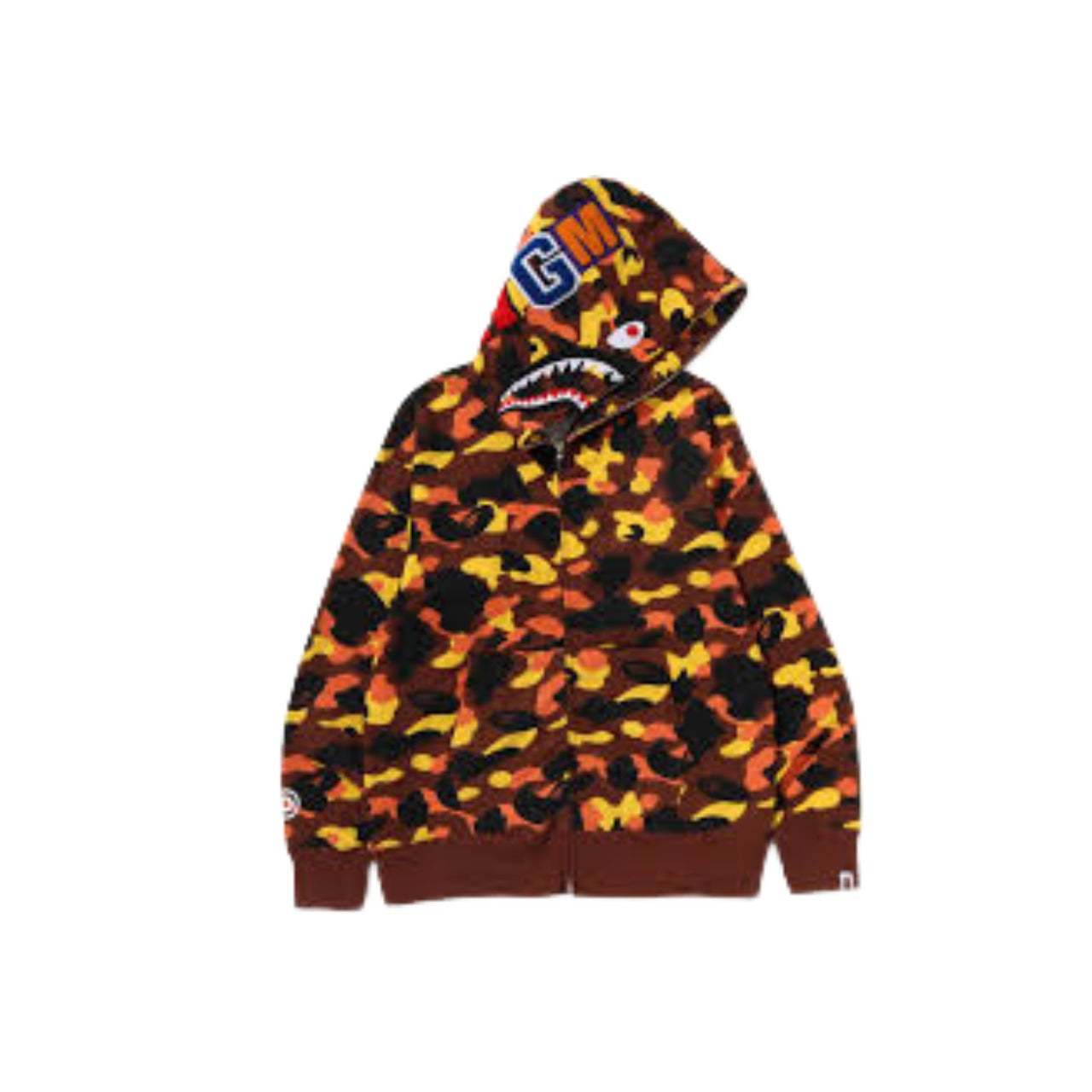 A Bathing Ape 1ST Camo Shark Full Zip Hoodie 'Orange' 1L80-115-007-ORANGE