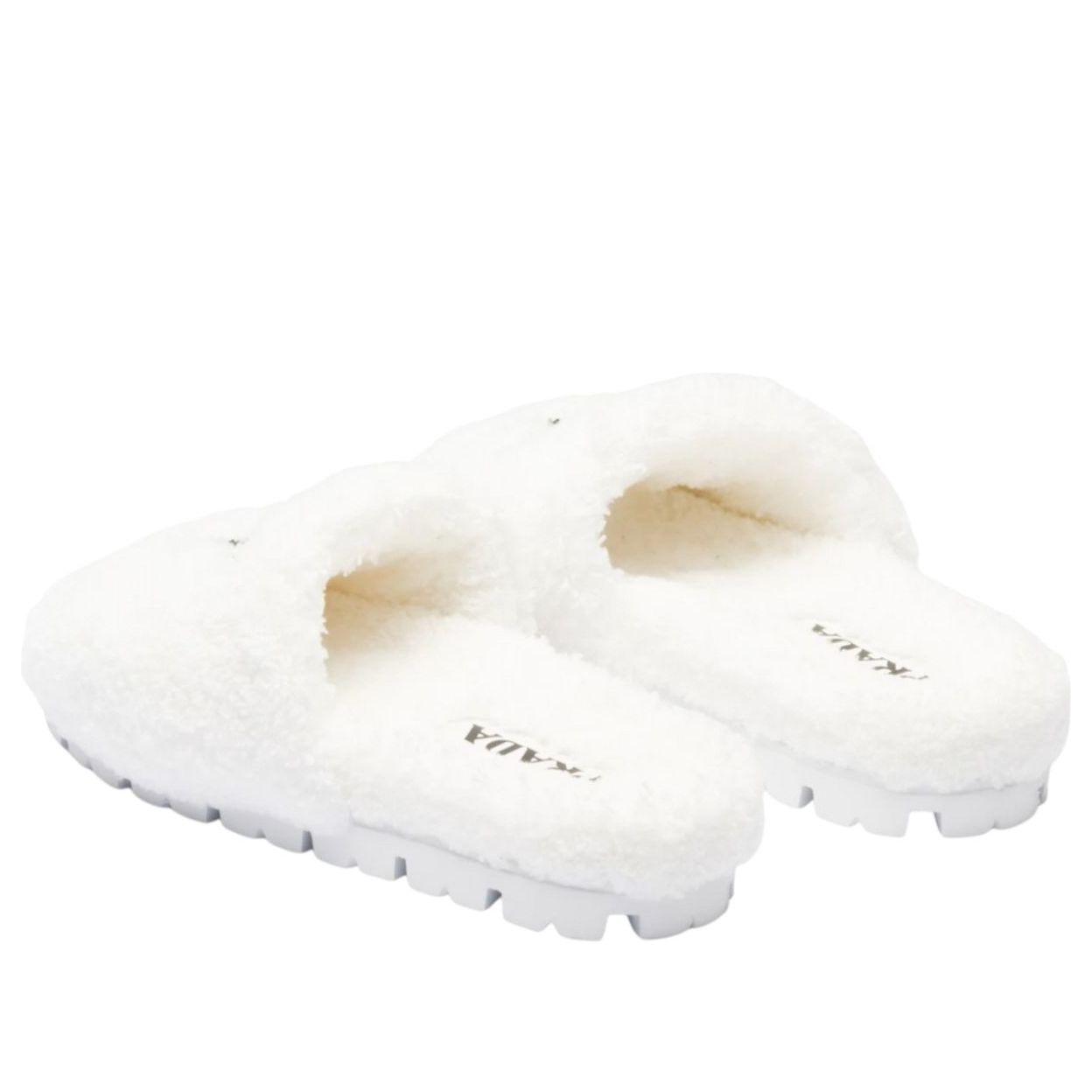 (WMNS) PRADA Terry Cloth Slide 'White Black' 1XX602-H39-F0964-F-020