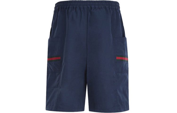 Gucci Solid Color Casual Shorts Dark Blue 604172-XDA17-4206