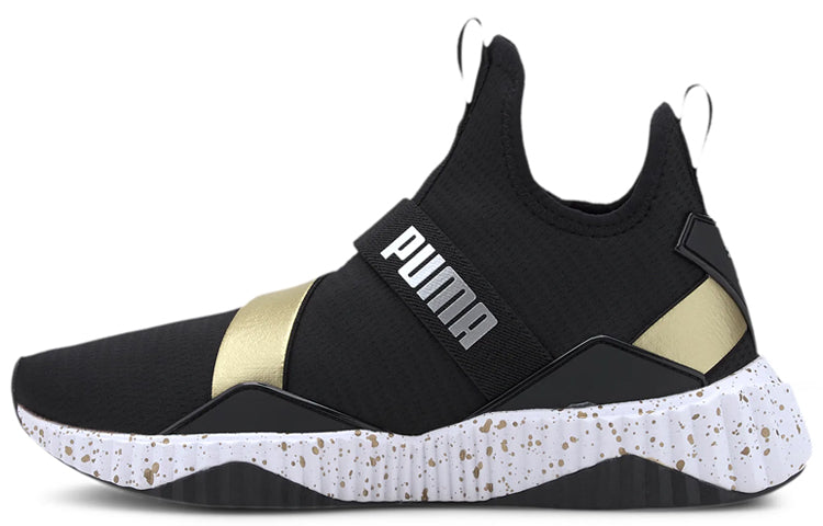 (WMNS) PUMA Defy Mid Metal 'Black Gold' 193044-01