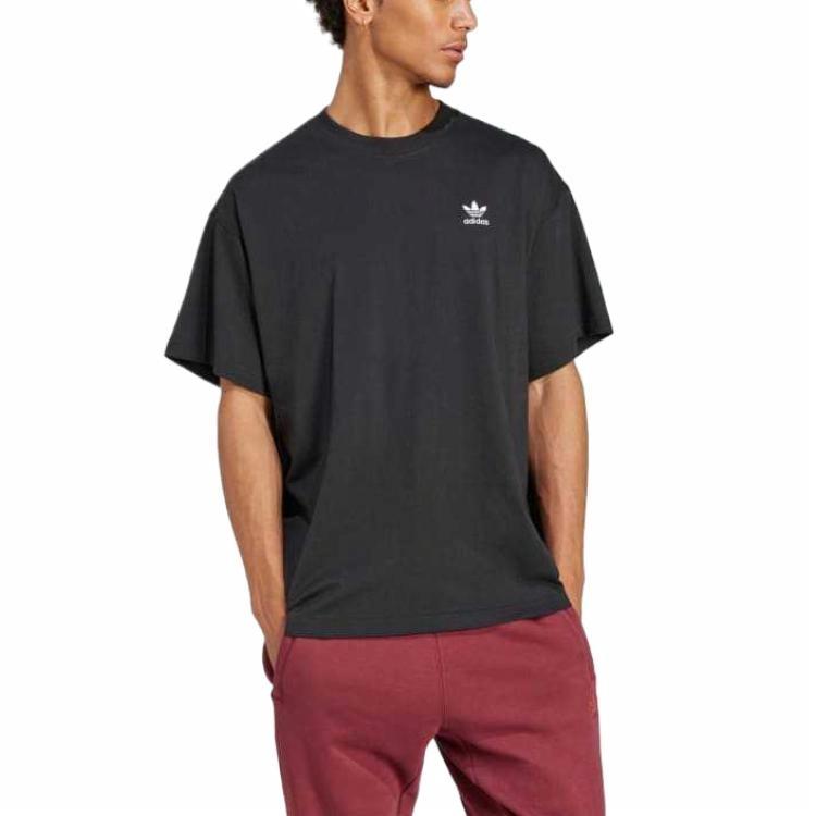 adidas Camiseta Trifolio Essentials Oversized Asia Sizing 'Black White' JD0349