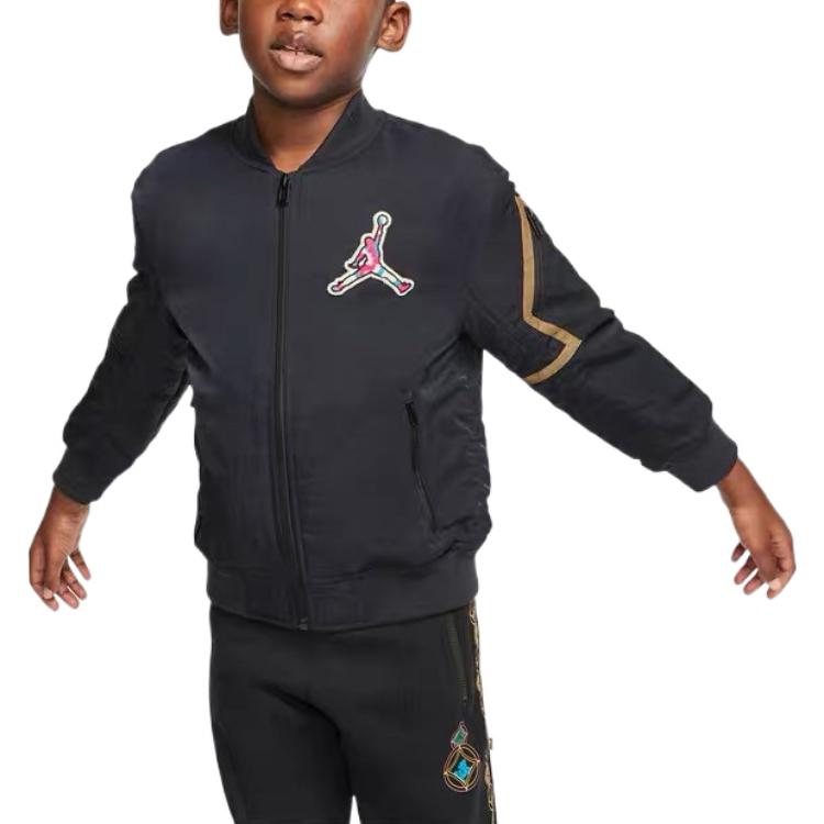 (GS) Air Jordan Jacket 'Black' CW7497-010