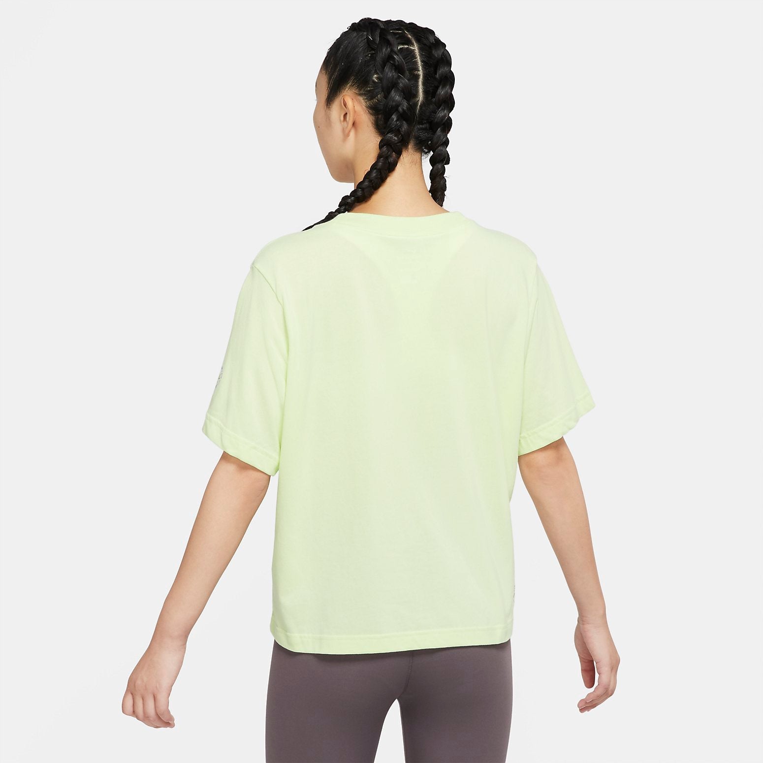 (WMNS) AS W NK DF B. GARDEN SS Tee LIME ICE DM7913-303