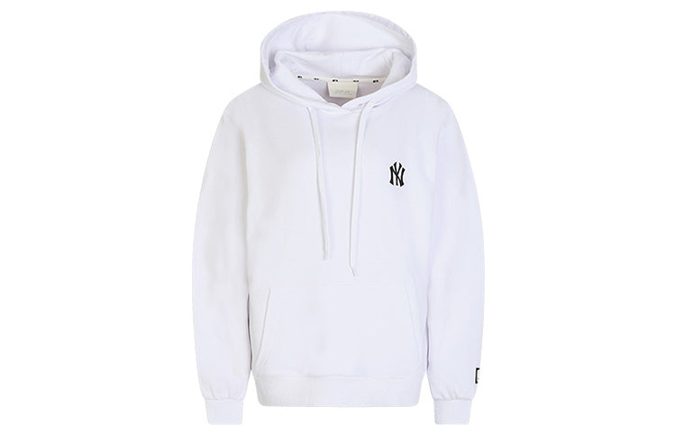 MLB NY hooded Large Logo Printing Sports Long Sleeves Unisex White 31HDE1011-50W