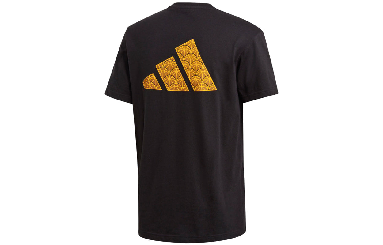 adidas Cat Emb. Gfx Basketball Kitty Embroidery Round NeckShort Sleeve Men's Black GE4703