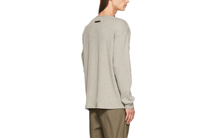 Fear of God Essentials FW21 Thermal Henley Grey FOG-FW21-126