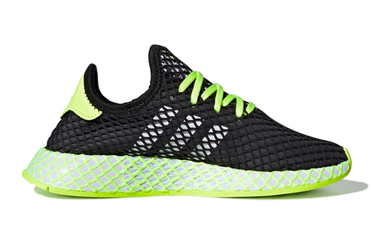 (GS) adidas originals Deerupt Runner J 'Black Yellow White' DB2780