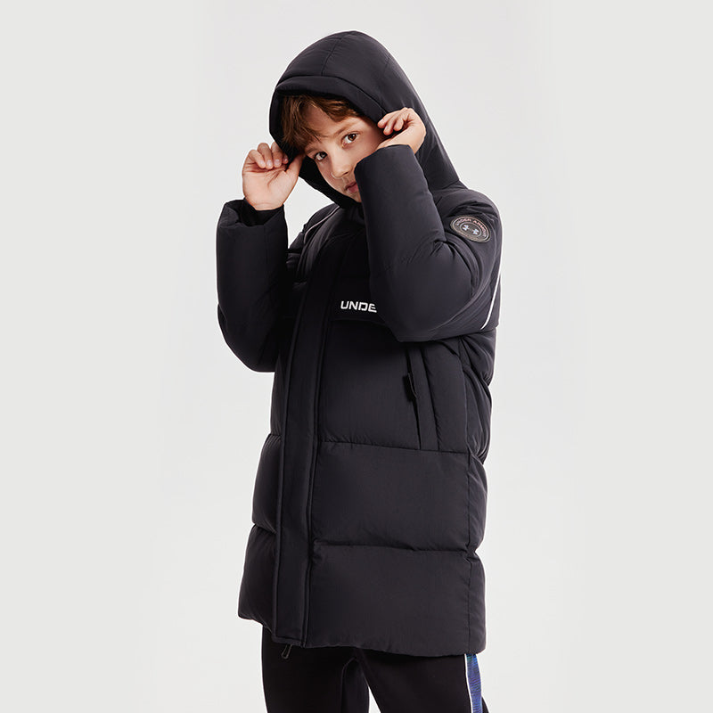 (GS) Under Armour Graphic Warm Casual Down Jacket 'Black White' 234106069