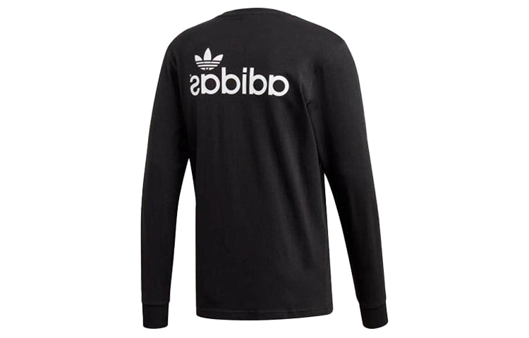 adidas Casual Sports Printing Logo Long Sleeves Black FM3391