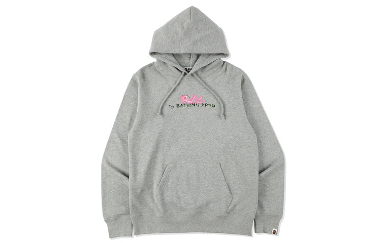 A Bathing Ape x PINK PANTHER Logo Hoodie 'Grey' 1H73-114-906