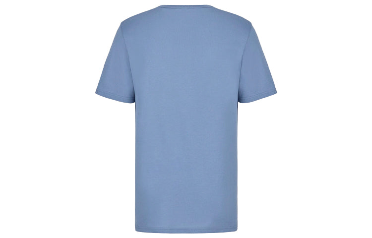 Men's DIOR SS21 Embroidered Logo Pattern Cotton Round Neck Short Sleeve Blue 013J600A0589-C584