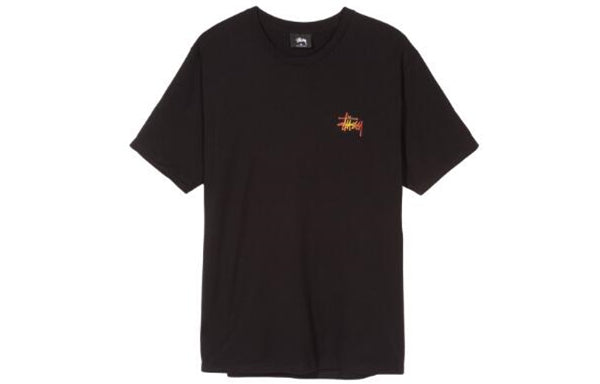 Stussy Fireball Tee Printing Short Sleeve Unisex Black 1904225-1
