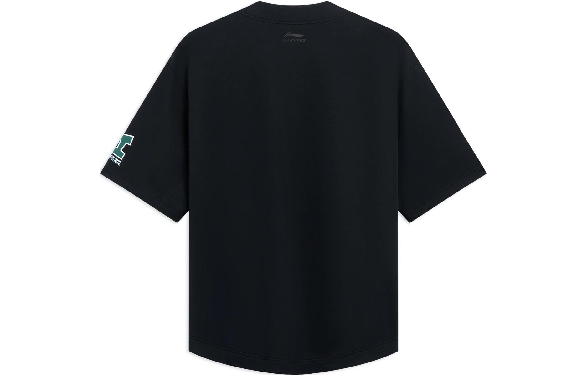 Li-Ning Hoops Graphic Loose Fit Shirt 'Black' AWDT547-1