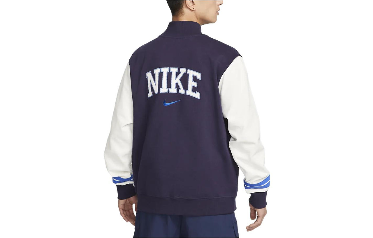 Nike Colorblock Printing Logo Alphabet Zipper Jacket Blue DX6054-498