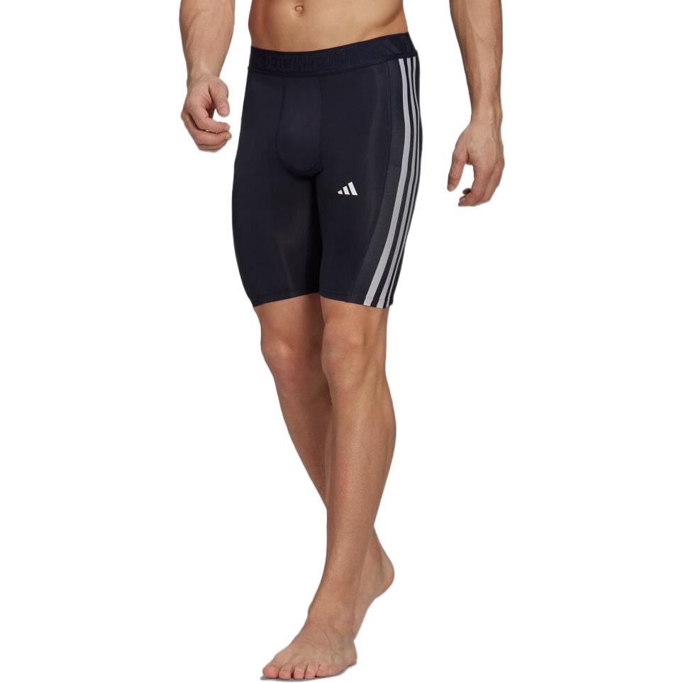 Men's adidas Solid Color Stripe logo Printing Casual Shorts Japanese Version Black HK2339