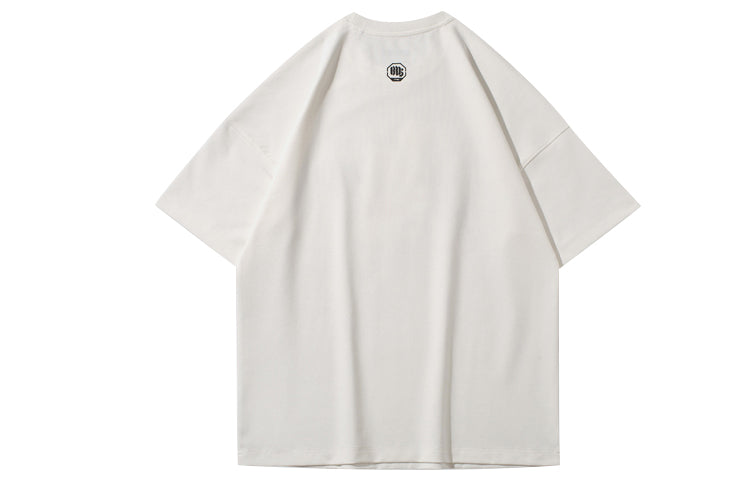Li-Ning BadFive Basketball Series Round Neck Loose Short Sleeve 'White' AHSQ282-1