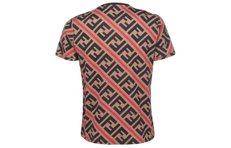FENDI SS21 FF Pattern Printing Short Sleeve Brown FY0894A7A8F13J8