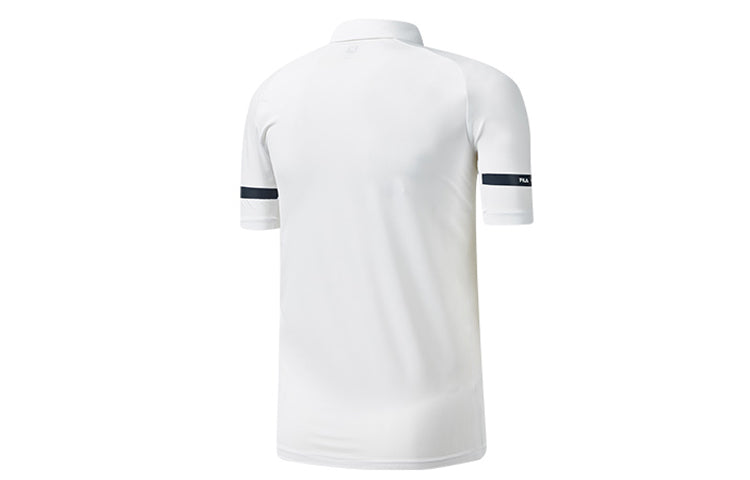 FILA Contrast Color Stitching Short Sleeve Polo Shirt White A11M021152F-WT