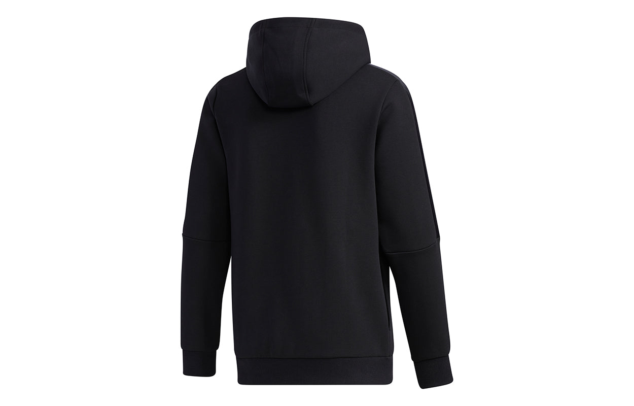 adidas neo M Cs Velour Hdy Sports hooded Long Sleeves Pullover Black GK8766