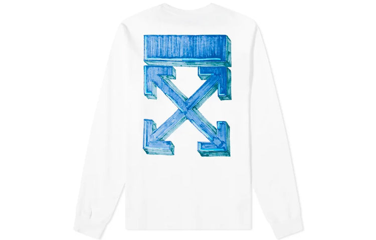 Off-White FW20 Marker Arrows Printing Pullover Men White OMAB001E20JER0030145