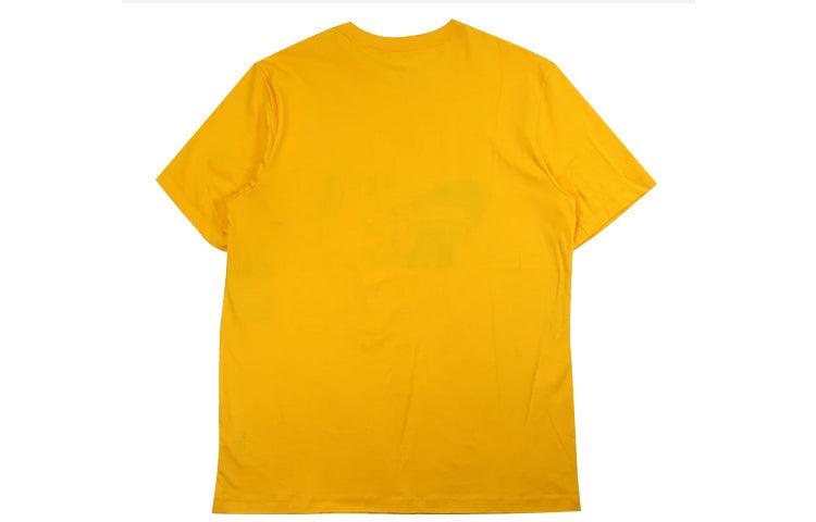 Air Jordan Wings logo Printing Short Sleeve Yellow AO0601-739