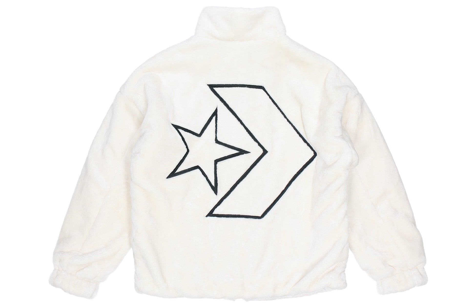 Converse Loose Stand Collar Stay Warm logo Jacket Asia Sizing 'White' 10023526-A02