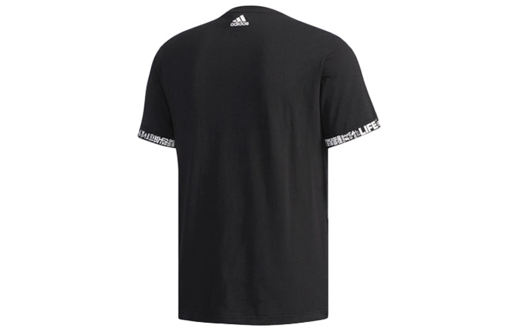adidas Sports Pullover Round Neck Short Sleeve Black EA2109