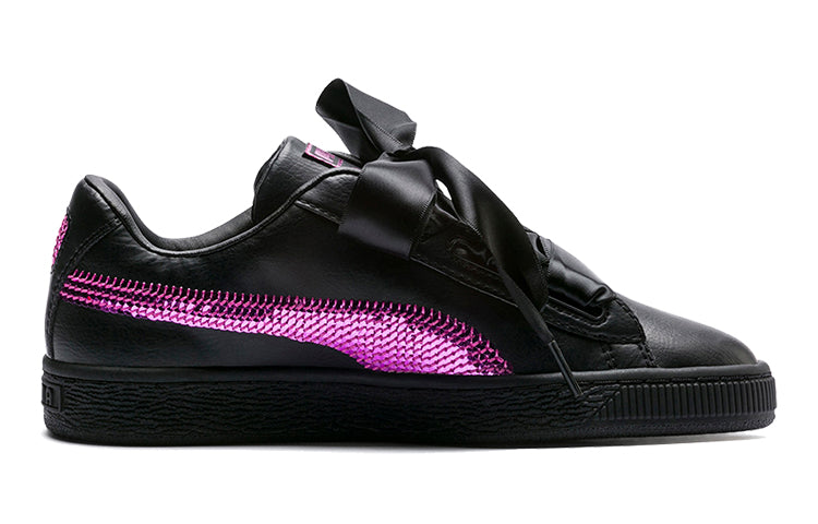 PUMA Basket Heart Bling K Shoes Black/Purple 366847-01