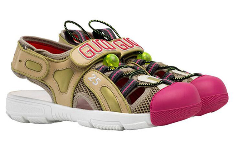 (WMNS) Gucci Tinsel Sport Sandals 'Crystal Beige' 570440-98D30-8510