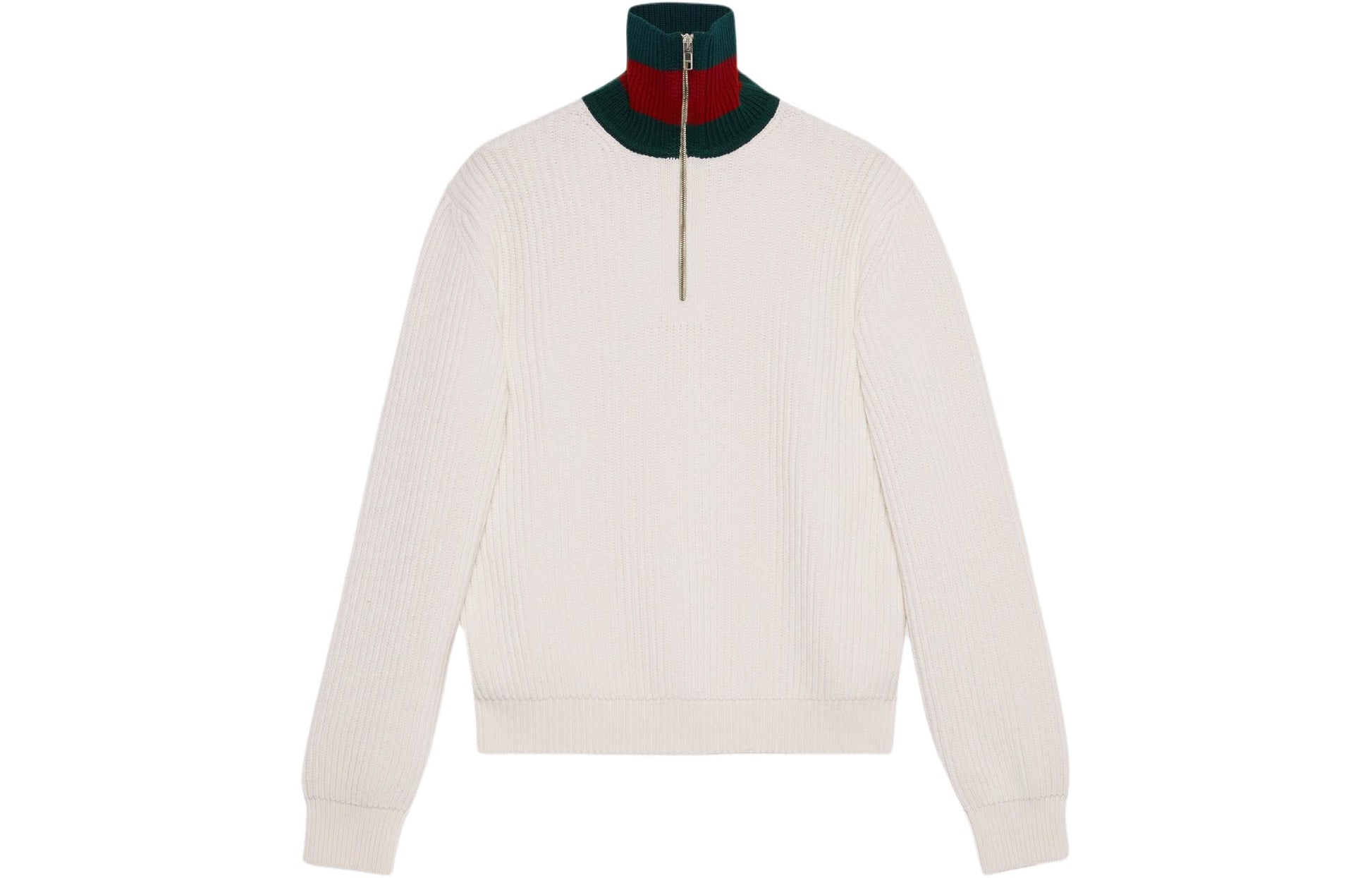 Gucci Knit Wool Sweater With Web 'Ivory' 770440-XKDNE-9146
