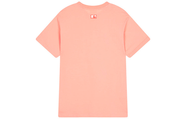 MLB  Disney Mickey Crossover New York Yankees Basic Printing Round Neck Short Sleeve Unisex Pink 31TSK3031-14O