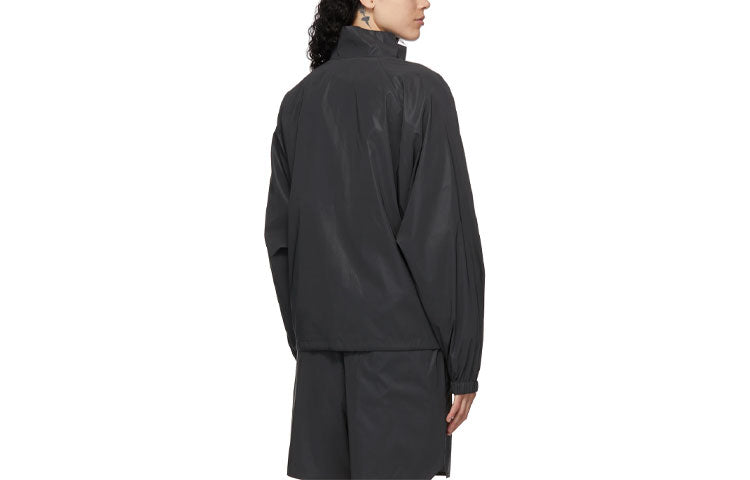 Fear of God Essentials FW20 Reflective Half Zip Track Jacket Black FOG-FW20-215